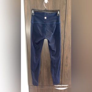 NWOT Lululemon Navy Wunder Under Leggings Size 6 (25 length) HIGH RISE